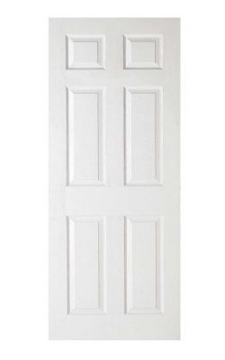 LPD White Moulded Textured 6-Panel FD30 Fire DoorLPD White Moulded Textured 6-Panel FD30 Fire Door