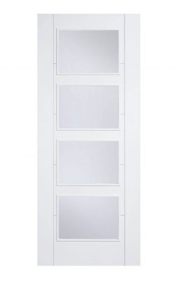 LPD White Vancouver  4 Light Clear Glazed Fire DoorLPD White Vancouver  4 Light Clear Glazed Fire Door
