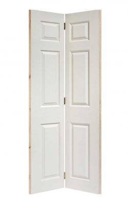 LPD White Moulded Textured 6-Panel Bi-Fold Internal DoorLPD White Moulded Textured 6-Panel Bi-Fold Internal Door
